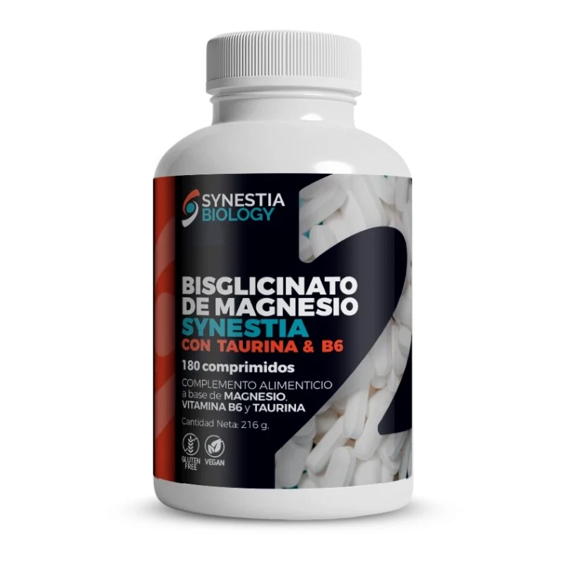 Bisglicinato de Magnesio · Synestia Biology · 180 comprimidos