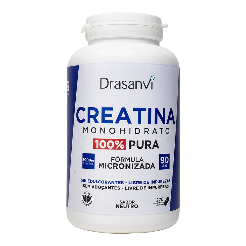 Monohidrato de Creatina 100% Pura · Drasanvi · 270 comprimidos