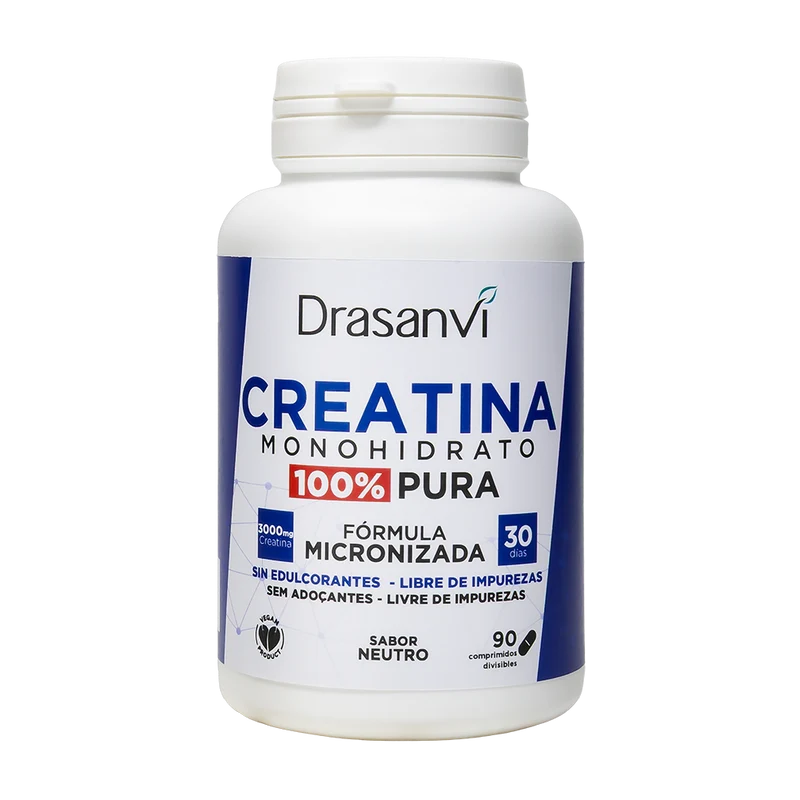 Monohidrato de Creatina 100% Pura · Drasanvi · 90 comprimidos