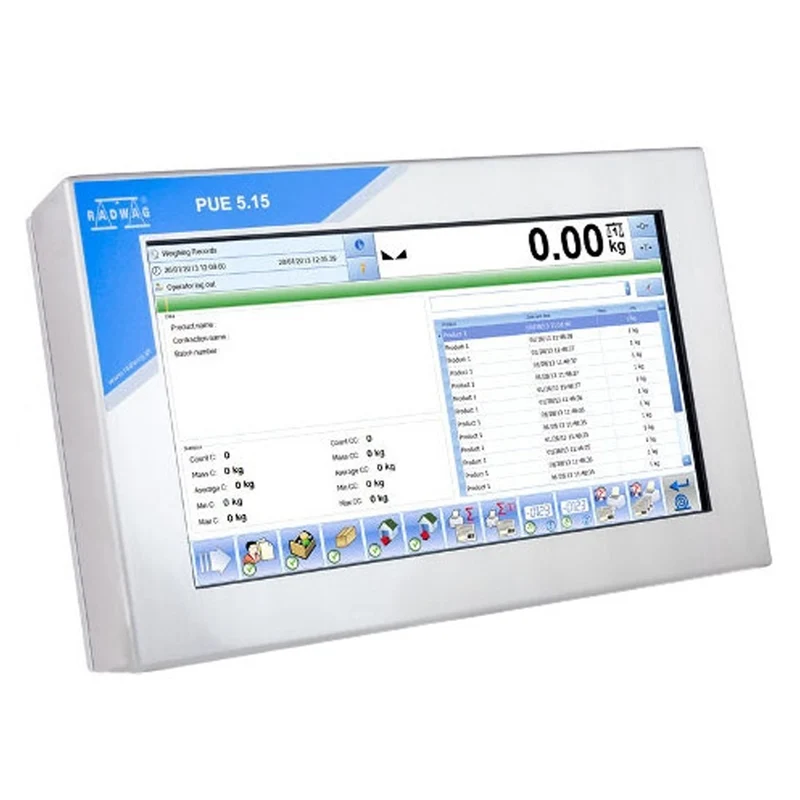 Radwag® PUE 5.15R/P Stainless Steel Weighing Terminal, 15.6" Color Resistive Touch Display, WX-008-0039