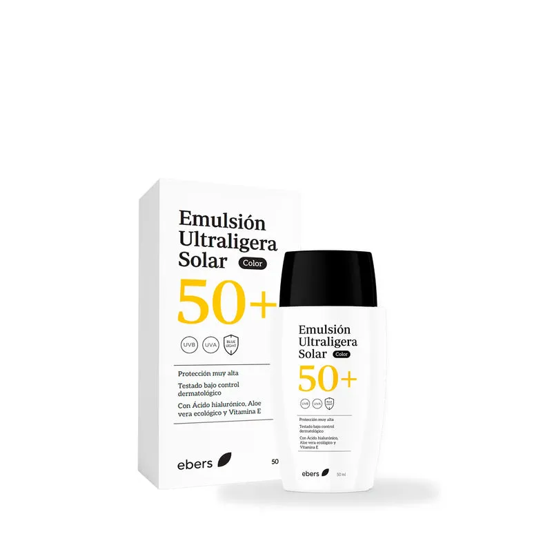 Emulsión Ultraligera Facial SPF50+ Color · Ebers · 50 ml