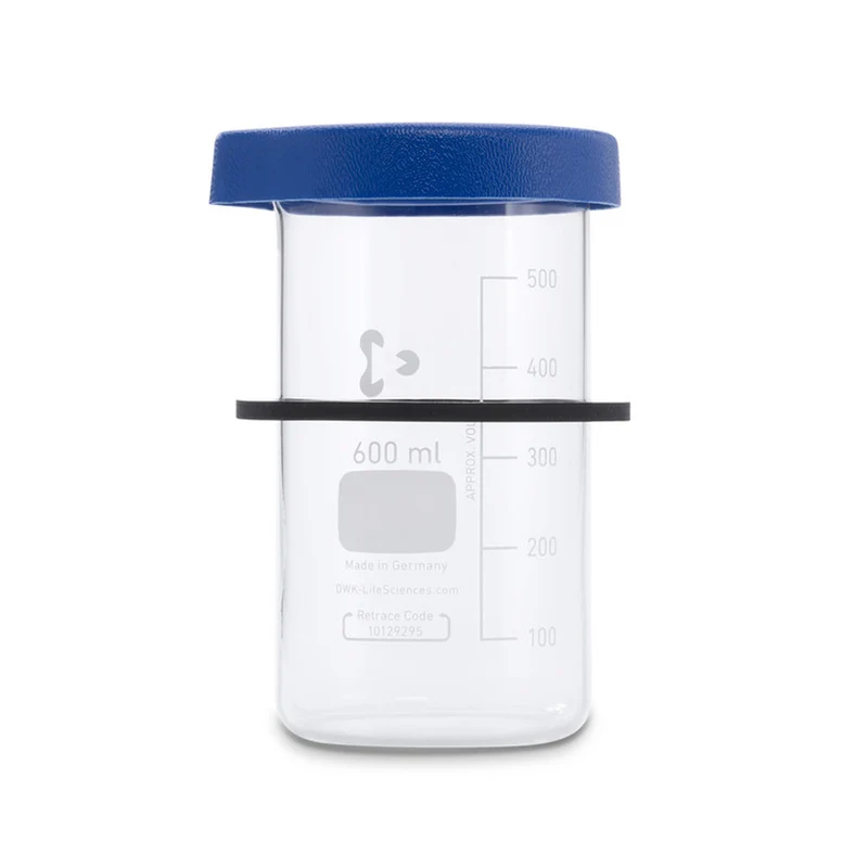 Elmasonic® 600ml Glass Beaker with Plastic Lid for 10 Series, 104 7272